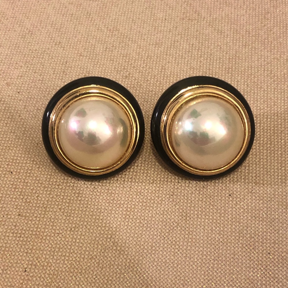 VINTAGE Christian Dior Faux Pearl Post Studs